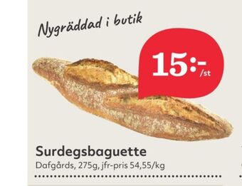 Hemköp Dafgårds butiksbakat matbröd erbjuda