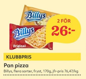 Hemköp Billys pizza erbjuda
