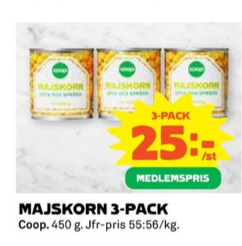 Coop Coop majs erbjuda