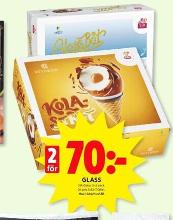 ICA Kvantum Sia glassbåtar erbjuda