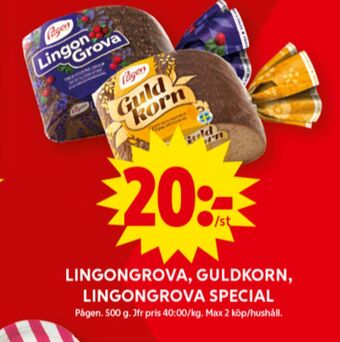 ICA Maxi Lingongrova rågbröd erbjuda