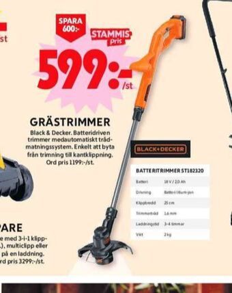 ICA Maxi Black&decker grästrimmer erbjuda