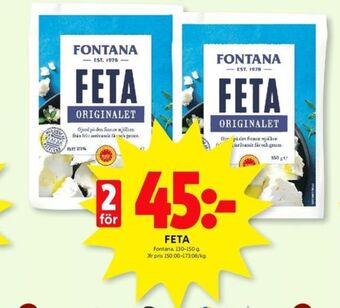 ICA Kvantum Fontana fetaost erbjuda