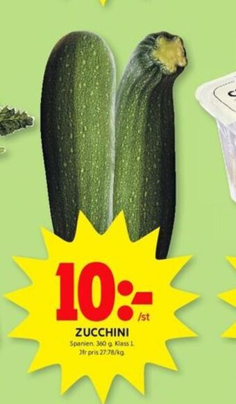 ICA Kvantum Ica zucchini erbjuda