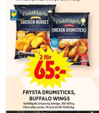 ICA Maxi Guldfågeln kycklingnuggets erbjuda