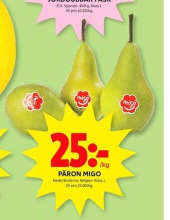 ICA Kvantum Migo päron erbjuda
