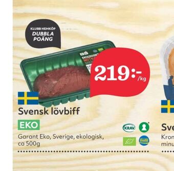 Hemköp Garant lövbiff erbjuda