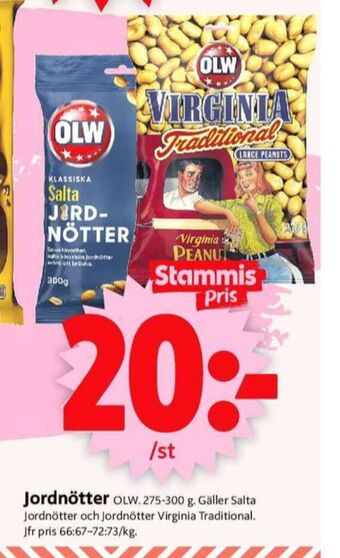 ICA Supermarket Olw jordnötter erbjuda