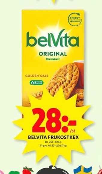 ICA Kvantum Belvita kex erbjuda