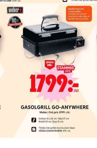 ICA Maxi Weber gasolgrill erbjuda