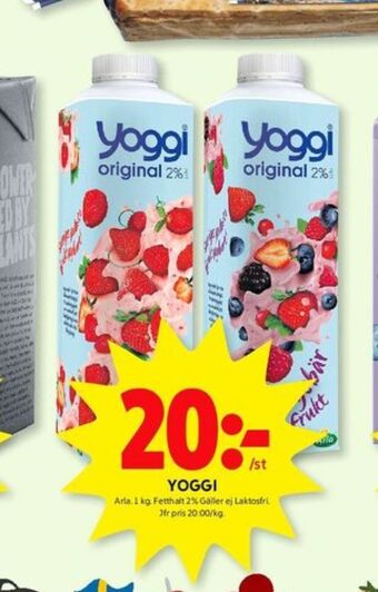 ICA Kvantum Yoggi yoghurt erbjuda