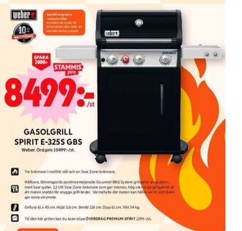ICA Maxi Weber gasolgrill erbjuda