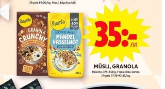 ICA Maxi Risenta granola erbjuda