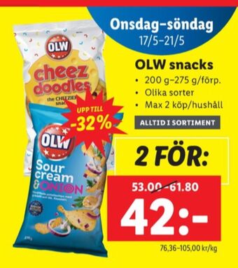 Lidl Olw ostbågar erbjuda