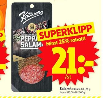ICA Supermarket Kotivara oy salami erbjuda