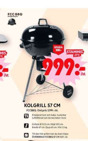 ICA Maxi Fcc bbq klotgrill erbjuda