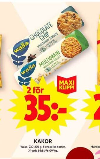 ICA Maxi Wasa småkakor erbjuda
