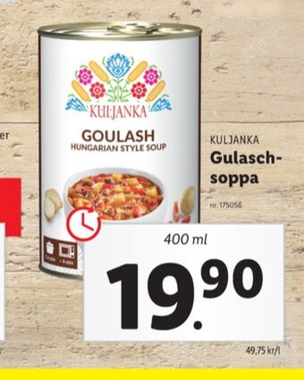 Lidl Kuljanka soppor erbjuda