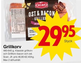 Matöppet Scan grillkorv erbjuda
