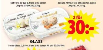 ICA Maxi Sia gräddglass erbjuda