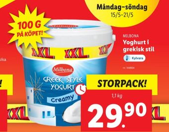 Lidl Milbona yoghurt erbjuda