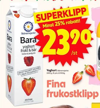 ICA Supermarket Bara yoghurt erbjuda