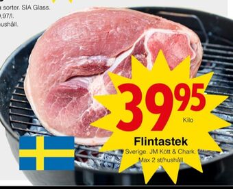 Matöppet Jm chark flintastek erbjuda