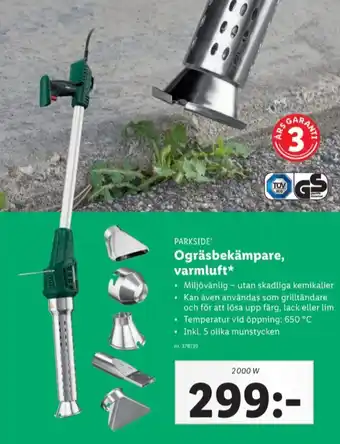 Lidl Parkside ogräsbrännare erbjuda