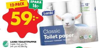 ÖoB Classic toalettpapper erbjuda