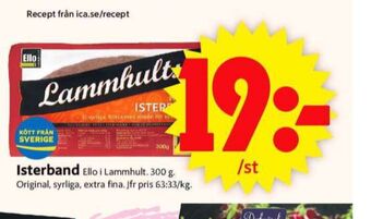 ICA Supermarket Lammhults isterband erbjuda