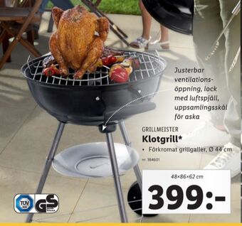 Lidl Grillmeister klotgrill erbjuda