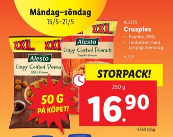 Lidl Alesto jordnötter erbjuda