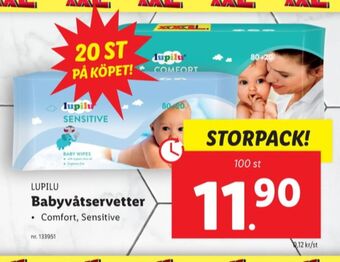 Lidl Lupilu tvättservetter erbjuda