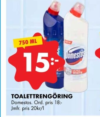 ÖoB Domestos wc rent erbjuda