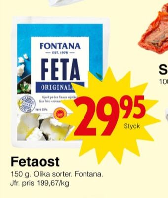 Matöppet Fontana fetaost erbjuda