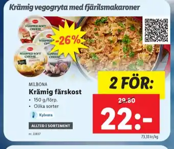 Lidl Milbona färskost erbjuda