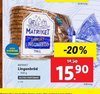 Lidl Lingonbröd rågbröd erbjuda