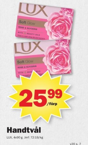 Pekås Lux tvål erbjuda
