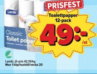 Östenssons Classic toalettpapper erbjuda