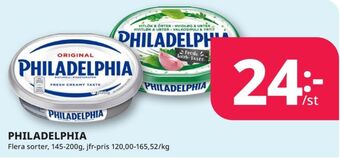 Tempo Philadelphia färskost erbjuda