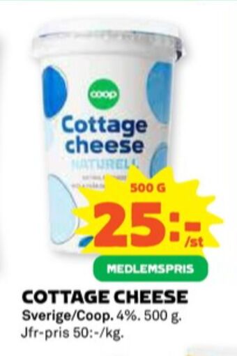 Stora Coop Coop cottage cheese erbjuda