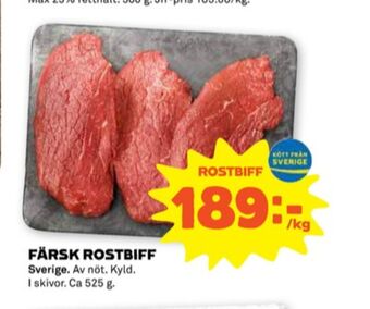 Stora Coop Coop rostbiff erbjuda