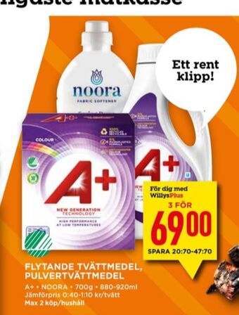 Willys Lenor noora sköljmedel erbjuda