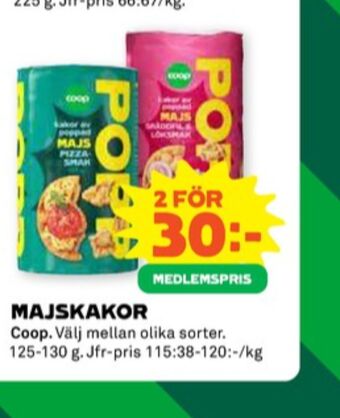 Stora Coop Coop majskakor erbjuda