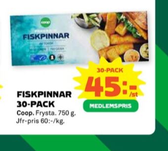 Stora Coop Coop fiskpinnar erbjuda