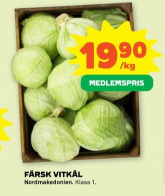 Stora Coop Coop vitkål erbjuda