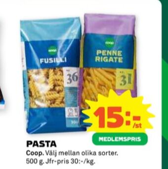 Combino pasta sorterad