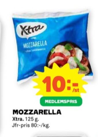 Stora Coop X-tra mozzarella erbjuda