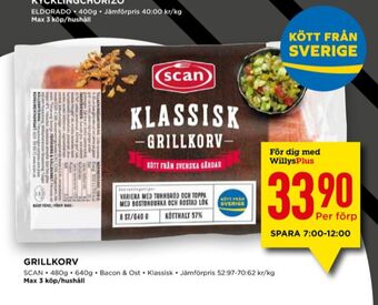 Willys Scan grillkorv erbjuda