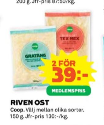 Stora Coop Coop riven ost erbjuda